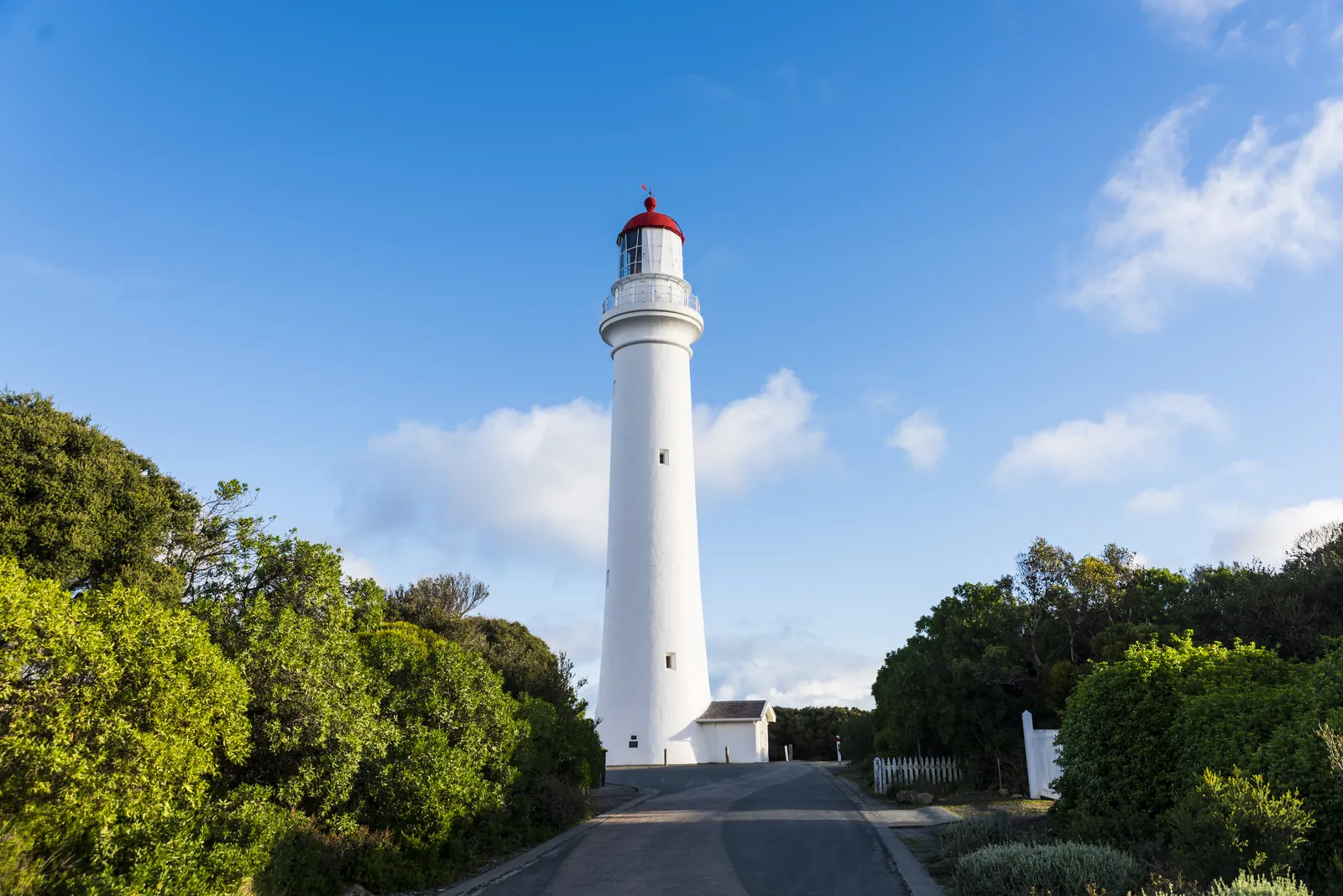 Split Point Lighthouse above the coast at Aireys Inlet