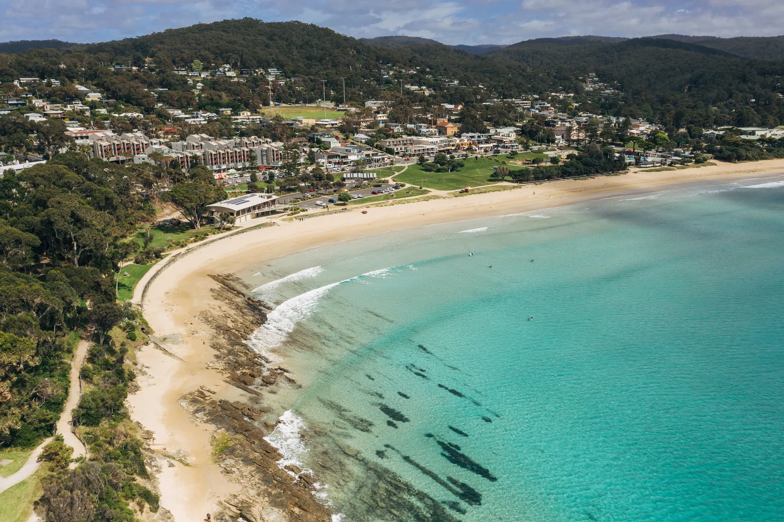 Aerial view of Lorne and Louttit Bay