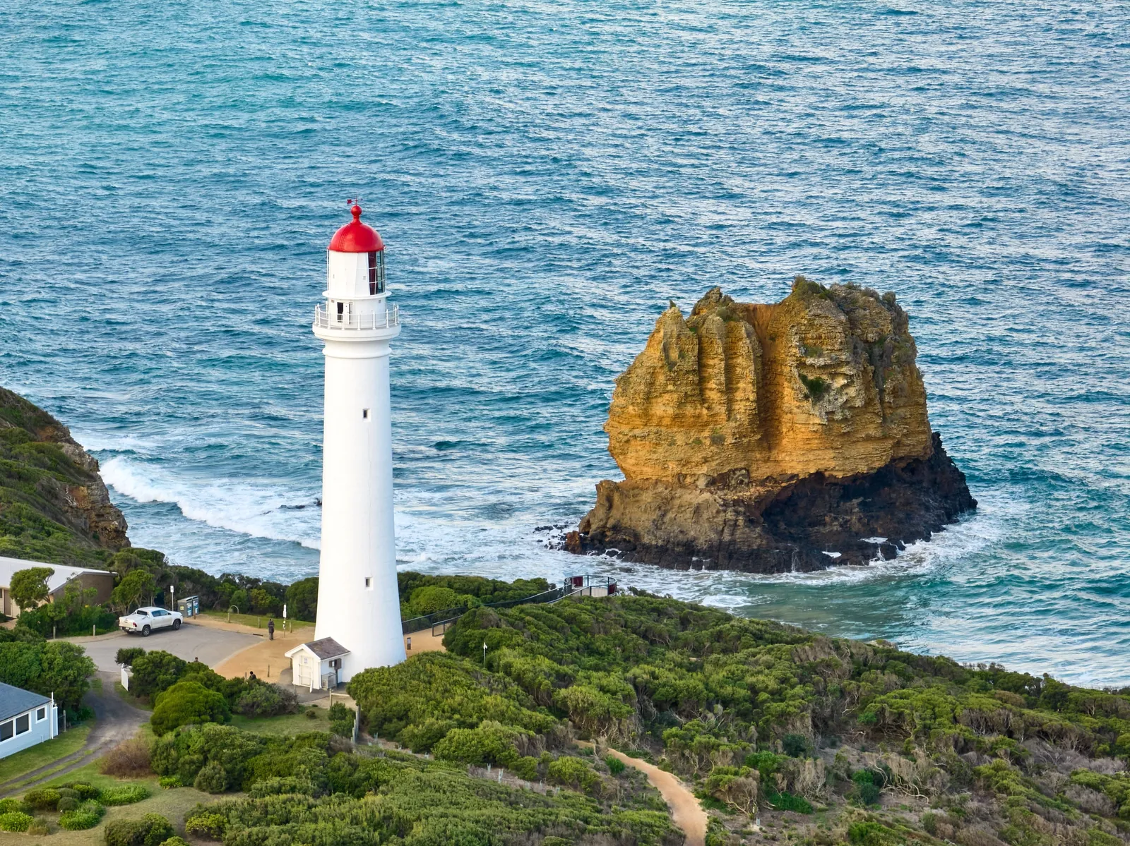 Split Point Lighthouse with Eagle Rock offshore