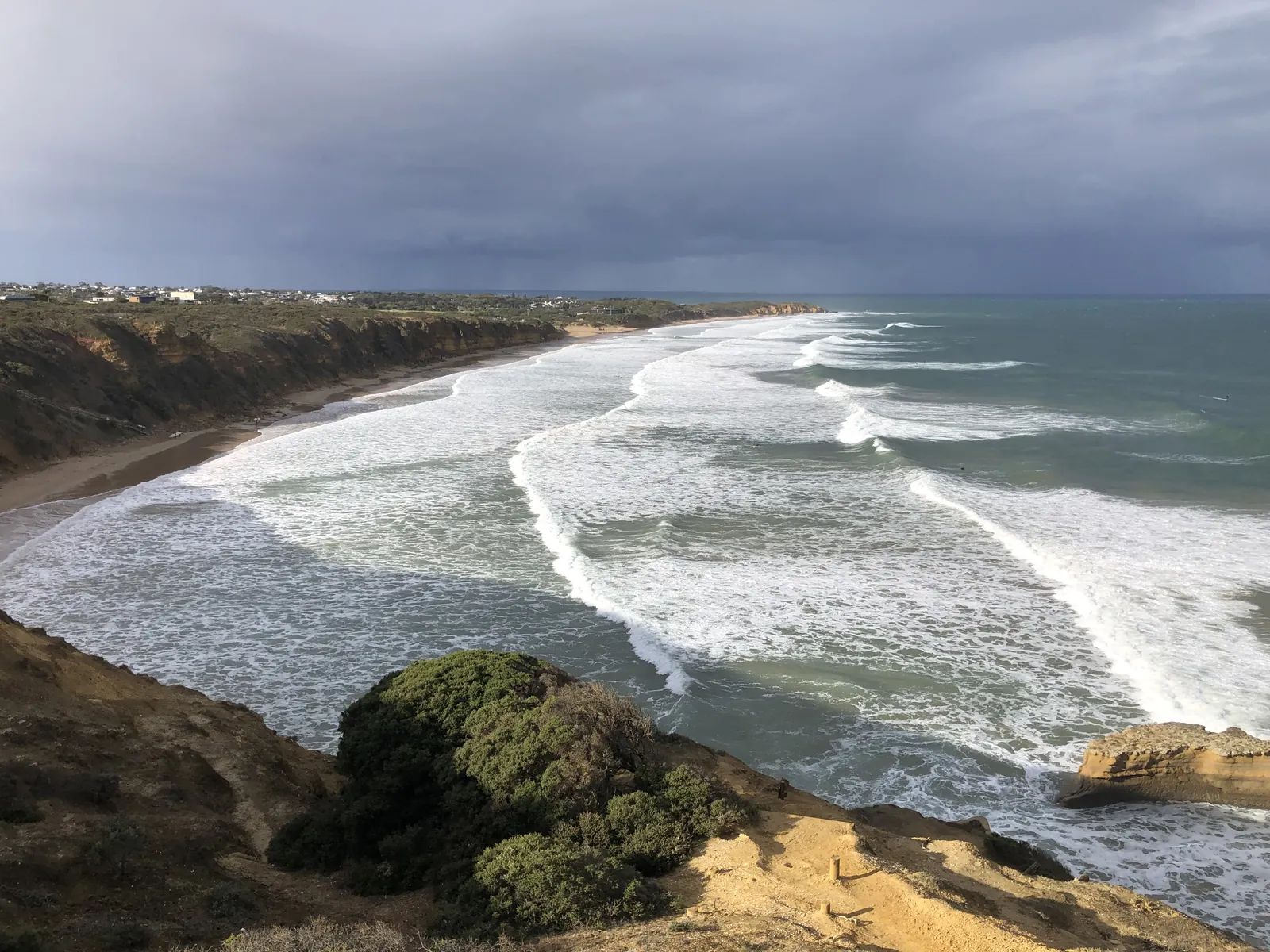 Jan Juc beach, below the clifftops near Bird Rock