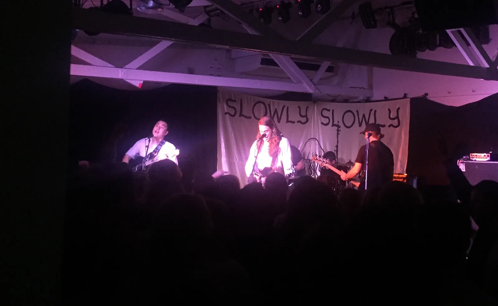 A band playing to a crowd at the Torquay Hotel