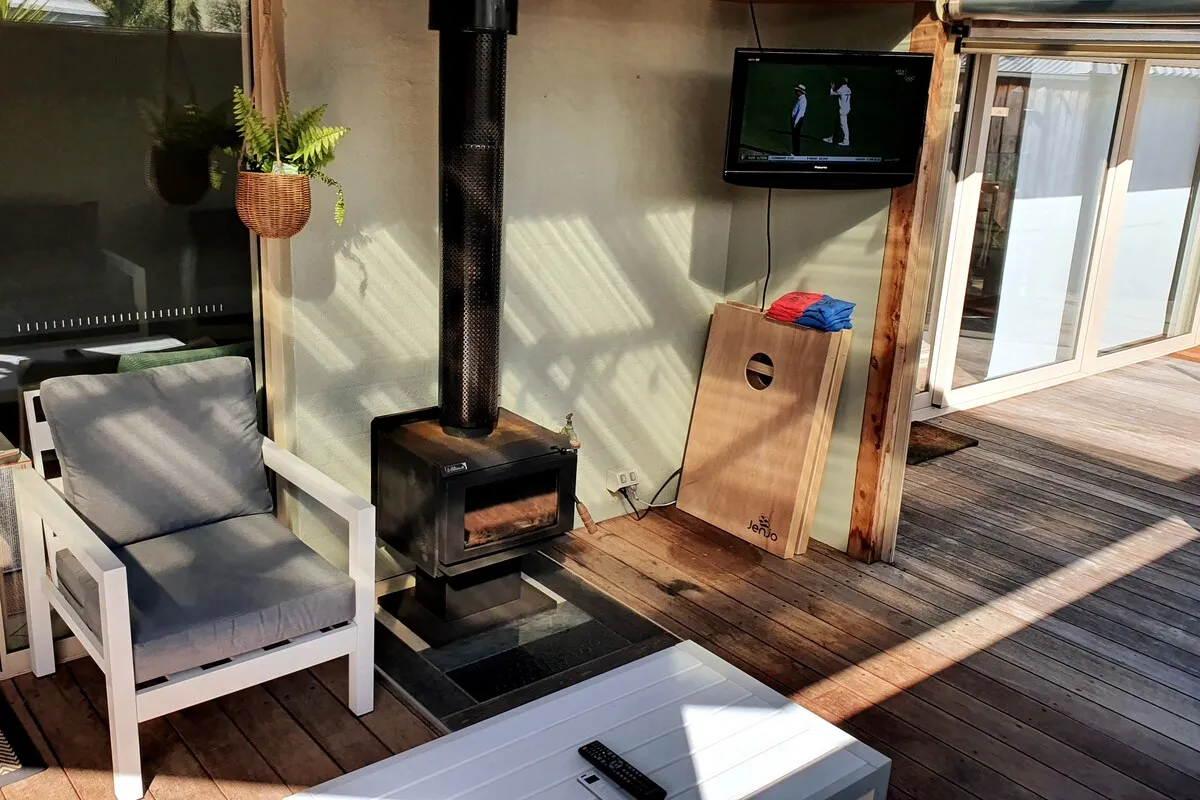 Backyard — garden area