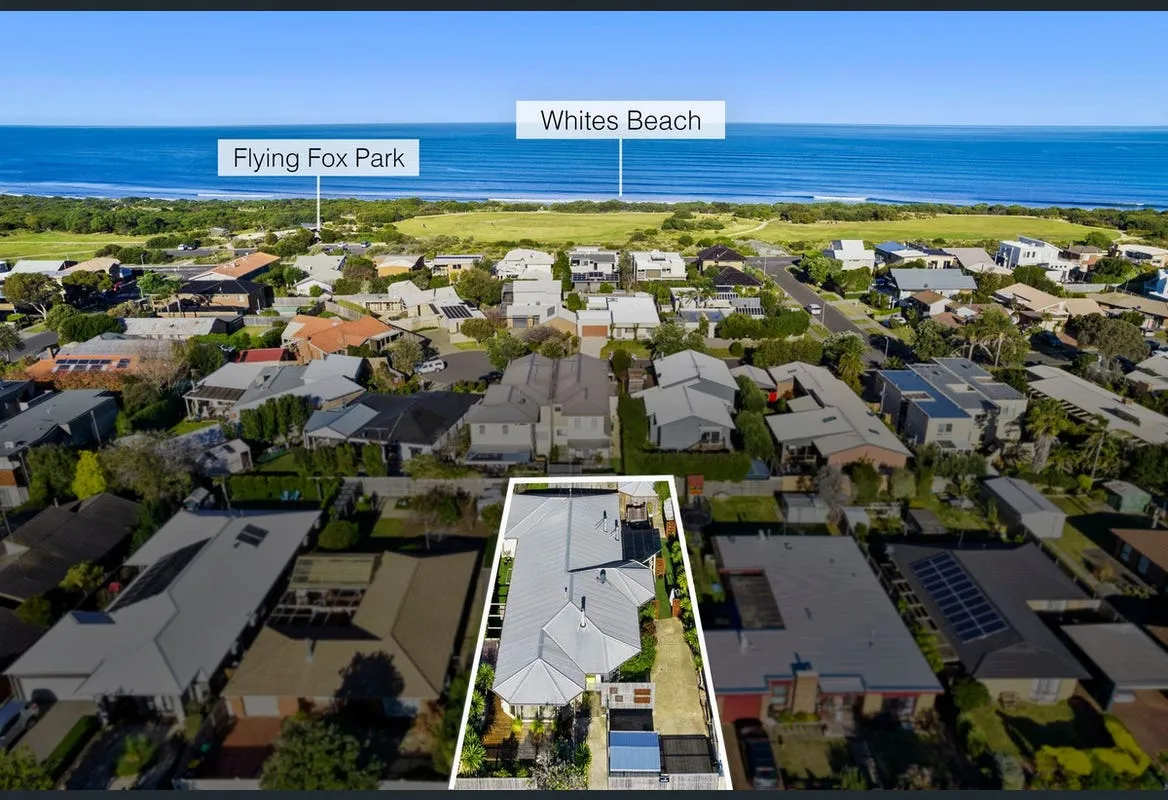 Aerial view towards Whites Beach and Fishos Beach